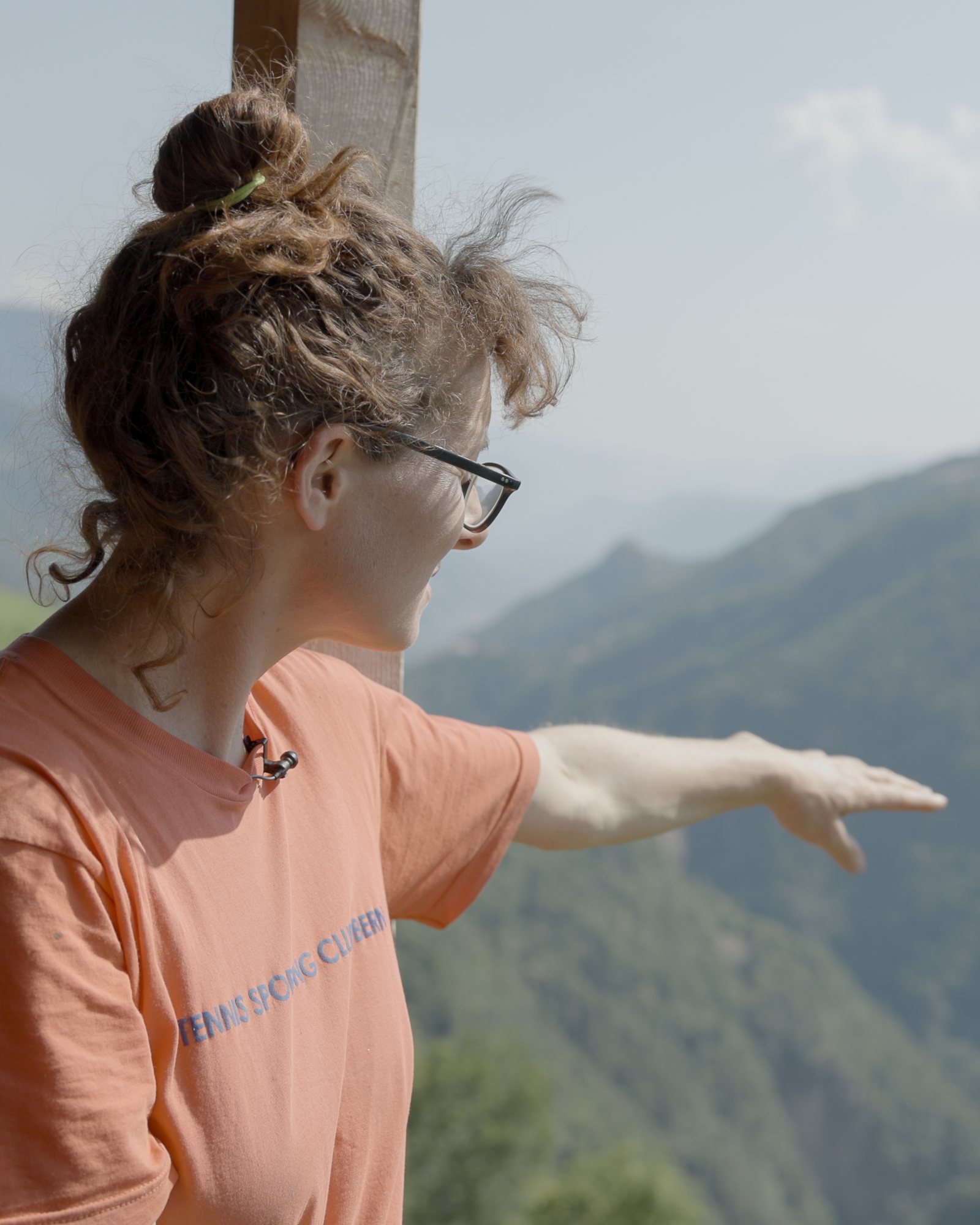 Pointing out the valley