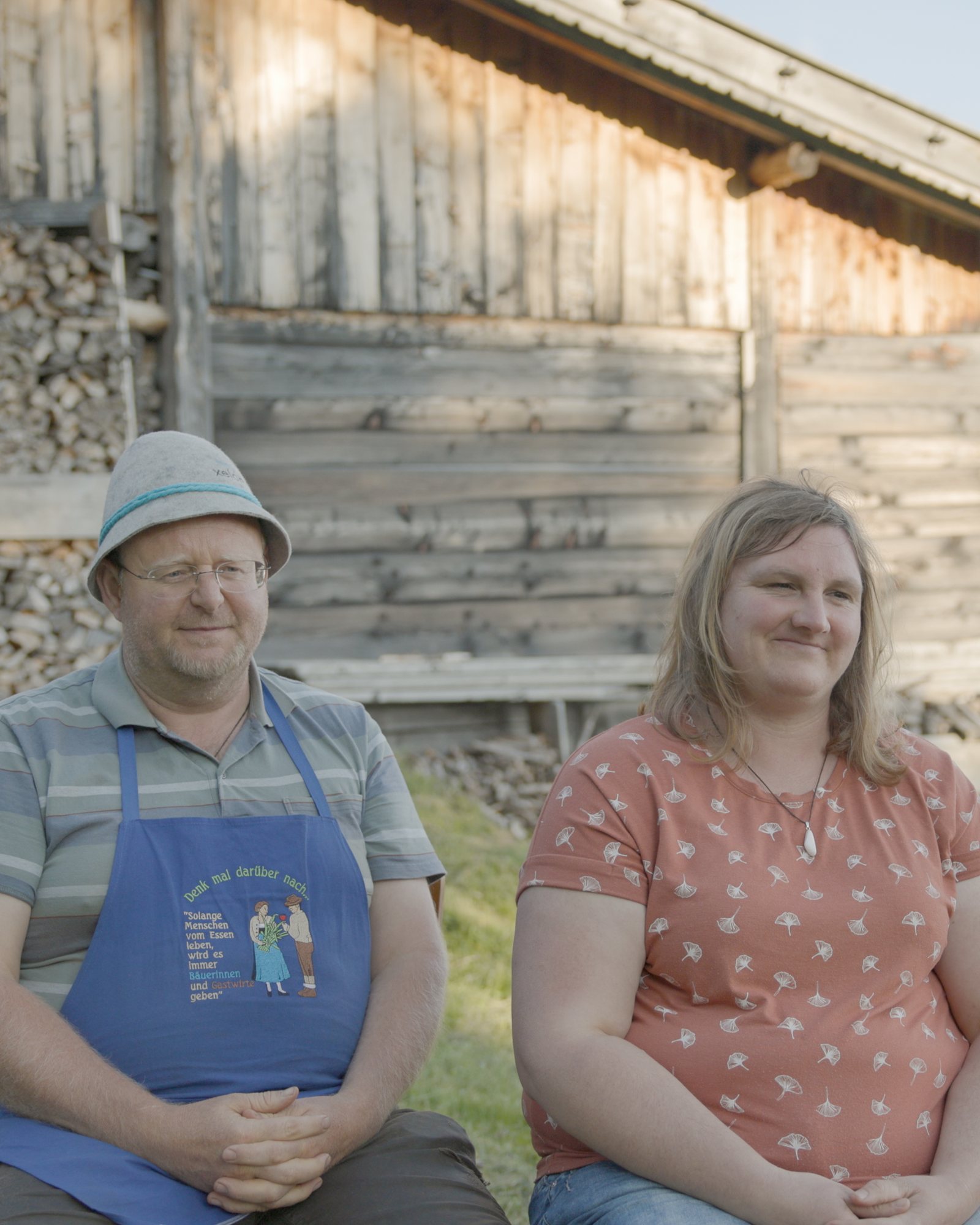 Hay farmers, interviewed at the farm