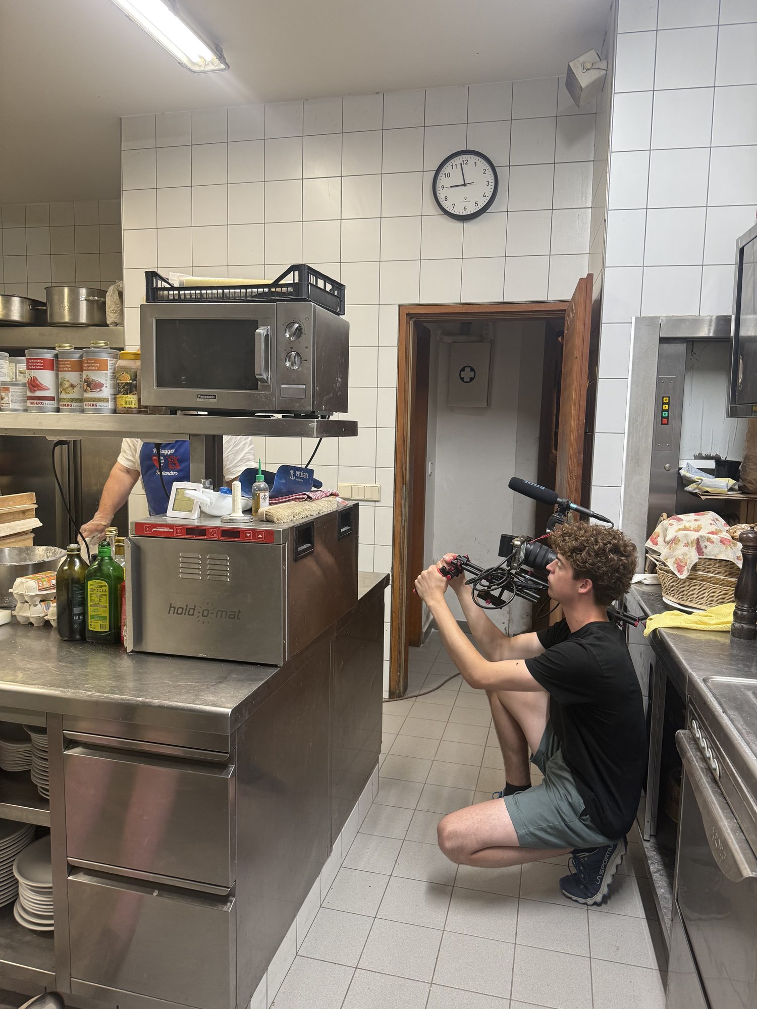 Shooting the bread sequence