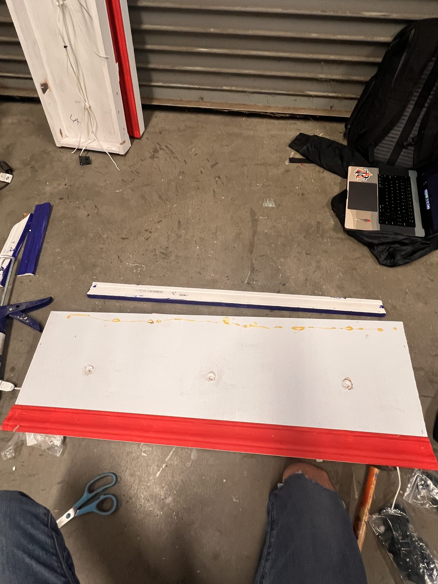 Proscenium sections in the shop