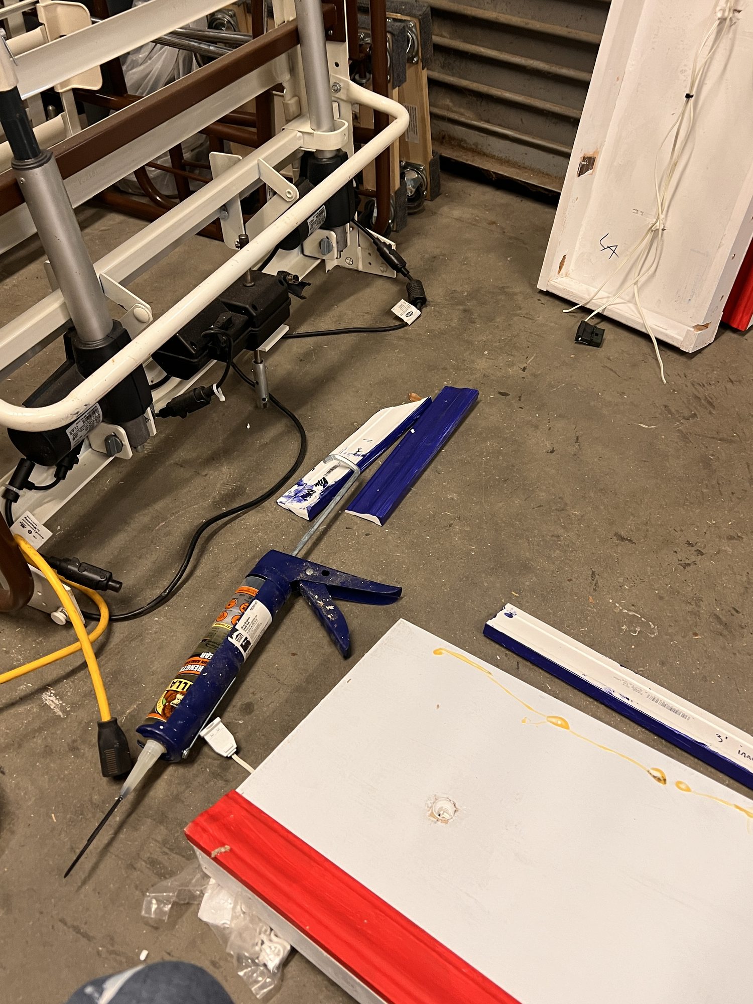 Sockets mounted and wired