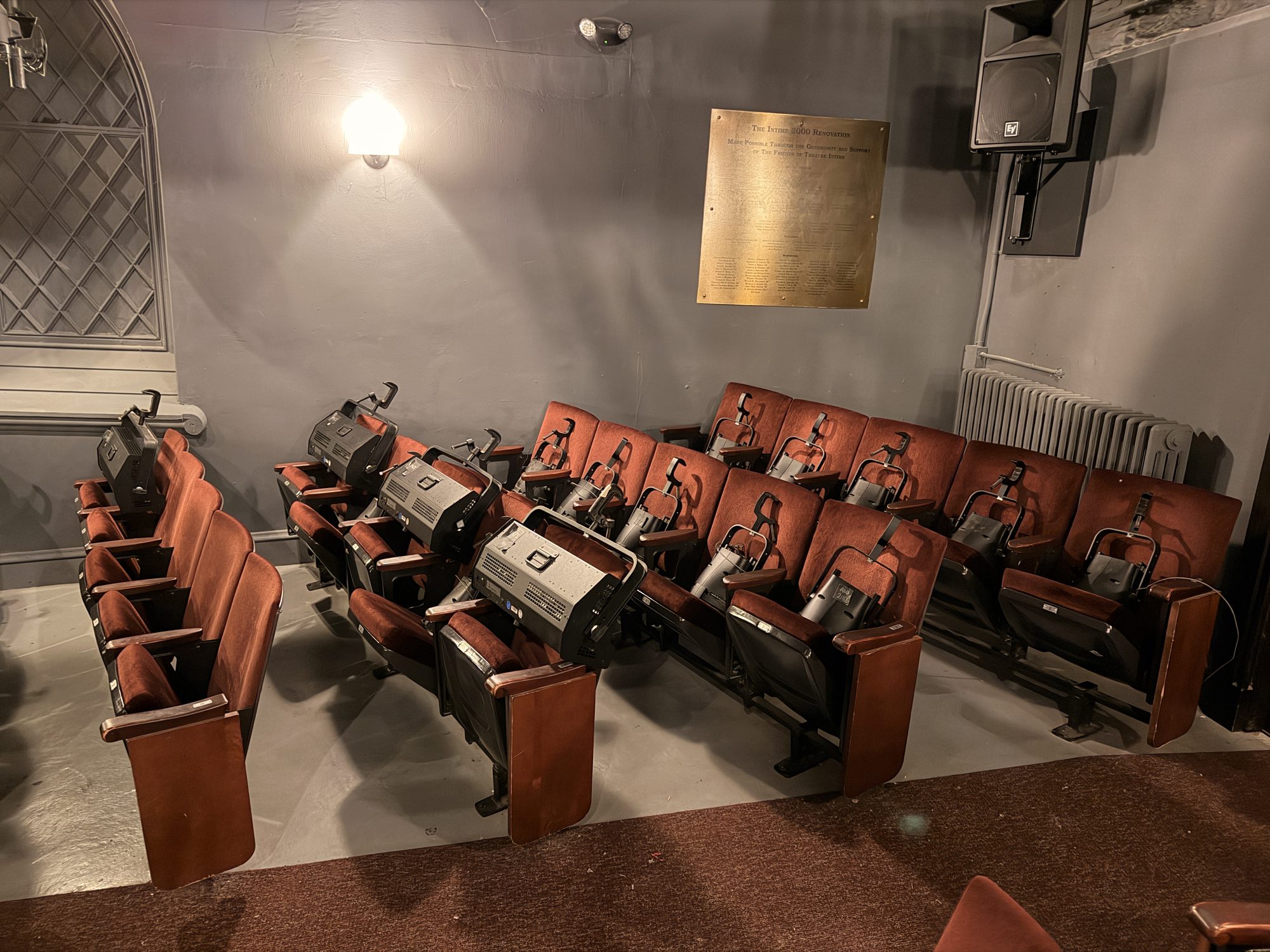 Staged across the house seats